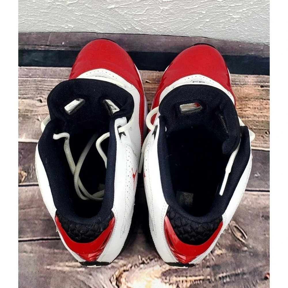Jordan 7Y White Red Black Athletic Sneakers CK1425-106